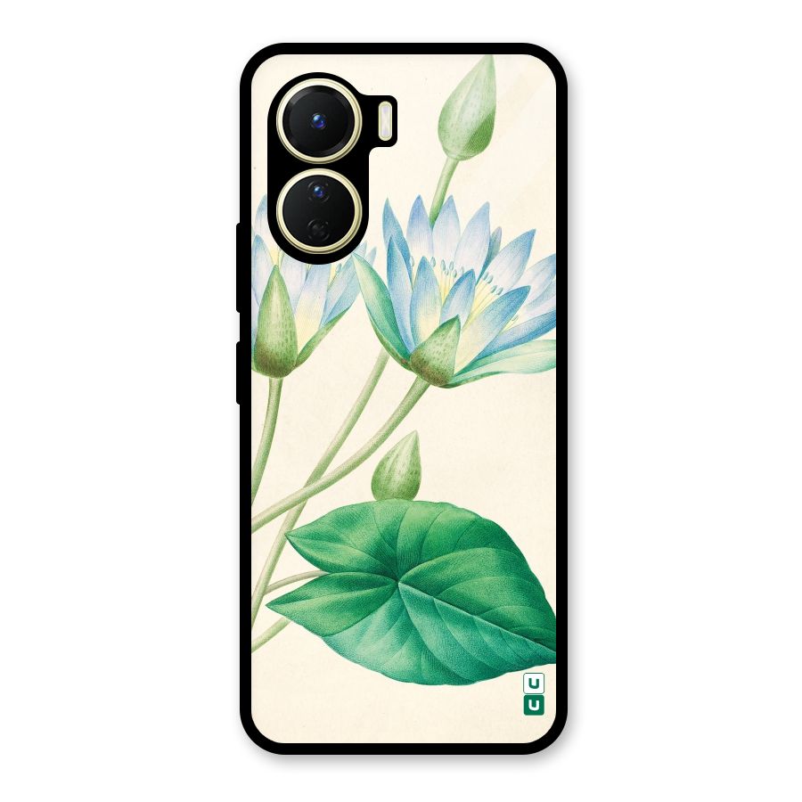 Blue Lotus Glass Back Case for Vivo Y16