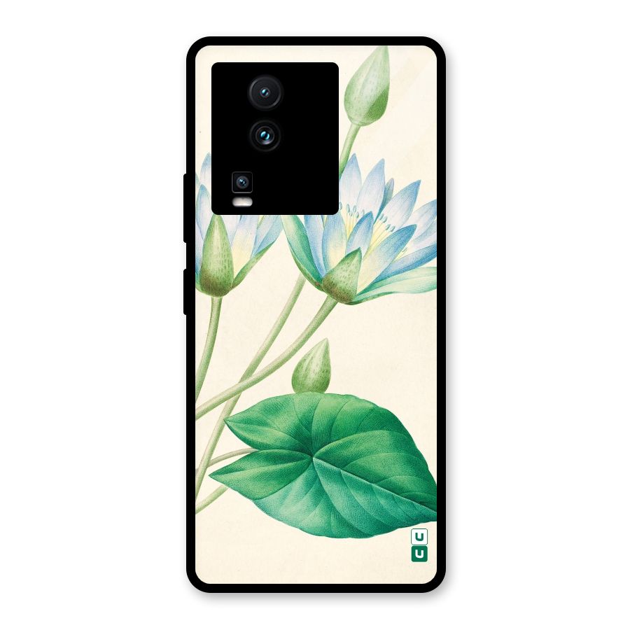 Blue Lotus Glass Back Case for Vivo iQOO Neo 7