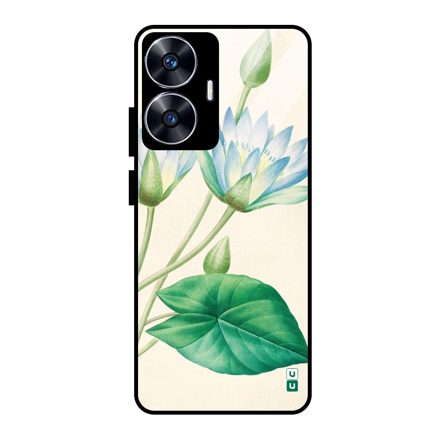 Blue Lotus Glass Back Case for realme C55