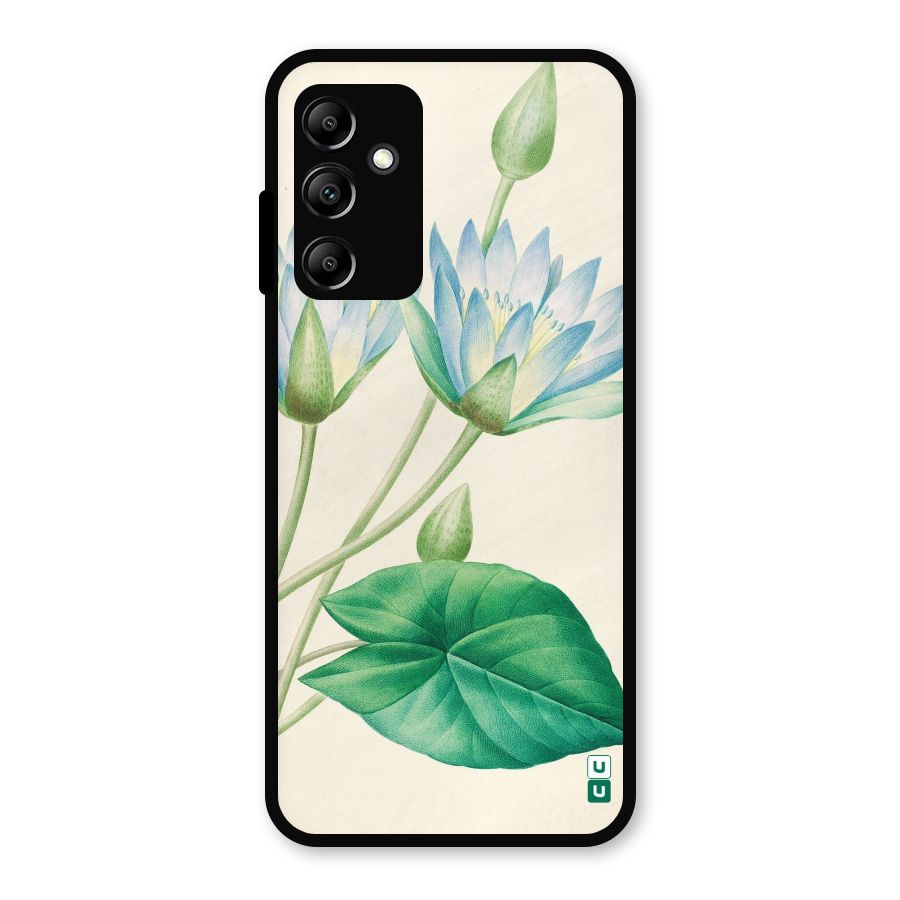 Blue Lotus Metal Back Case for Galaxy A14 5G