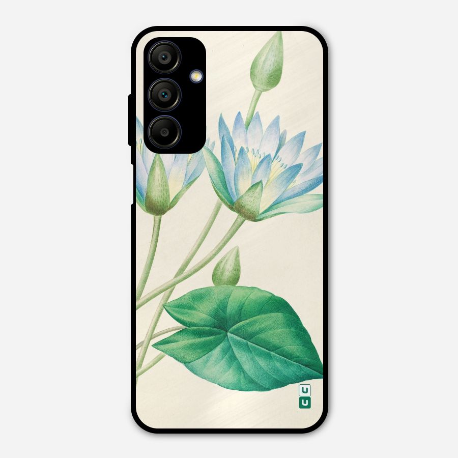 Blue Lotus Metal Back Case for Galaxy A15 5G