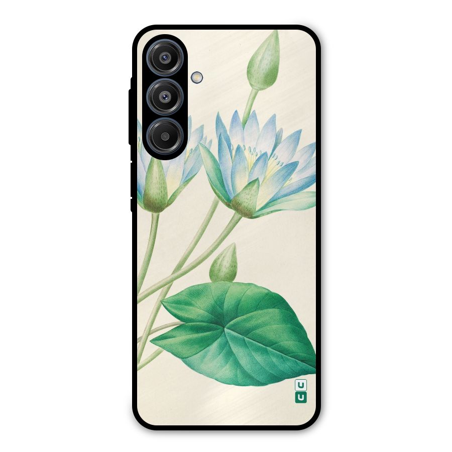Blue Lotus Metal Back Case for Galaxy A16 5G