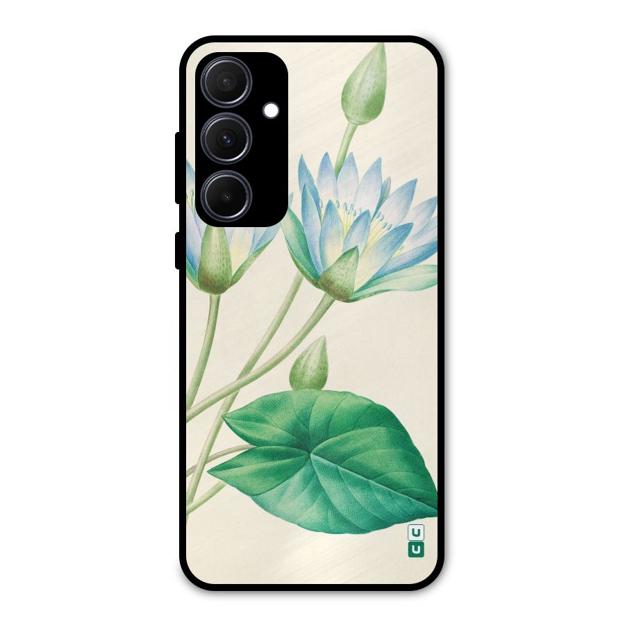 Blue Lotus Metal Back Case for Galaxy A35