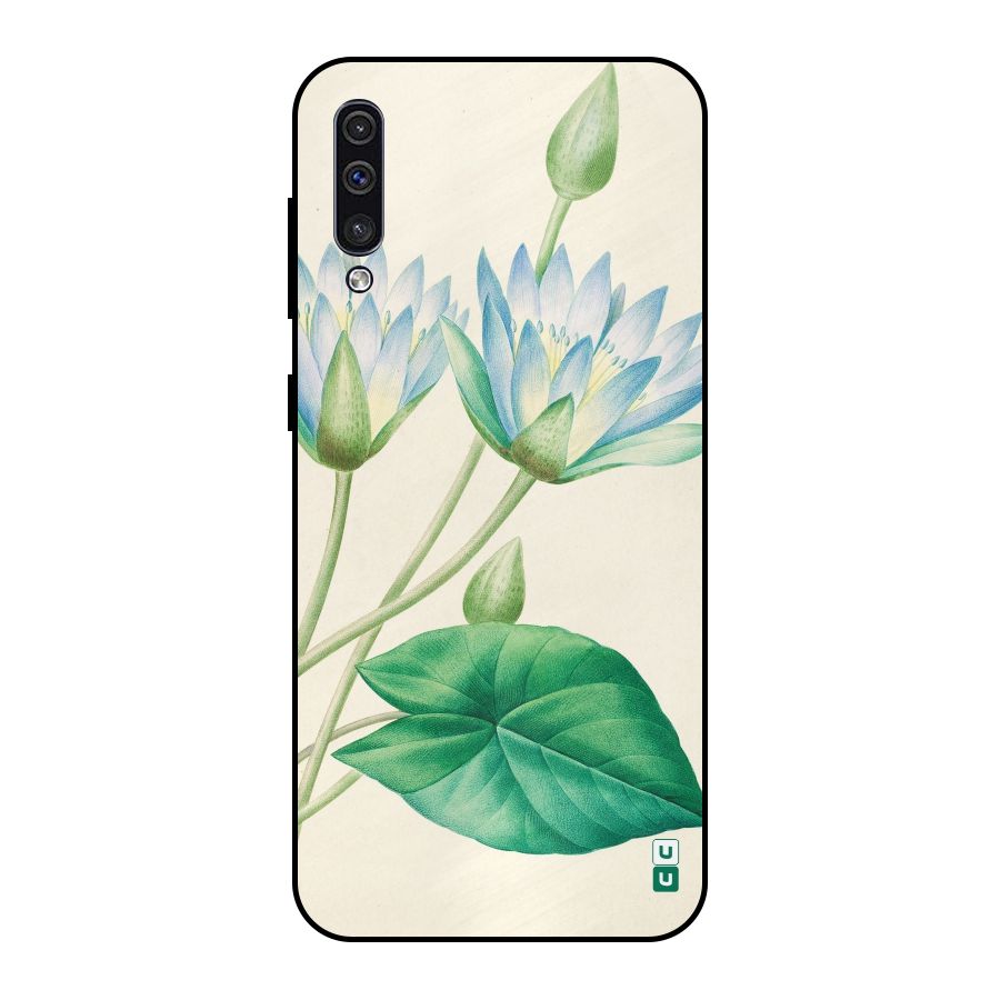 Blue Lotus Metal Back Case for Galaxy A50