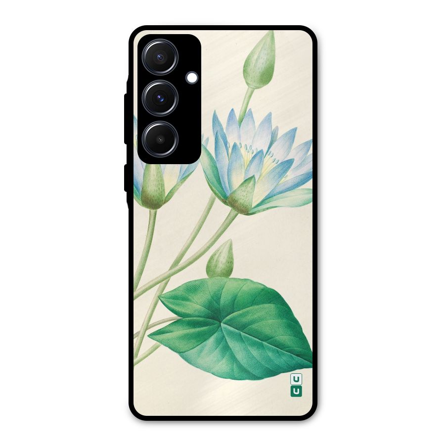 Blue Lotus Metal Back Case for Galaxy A55