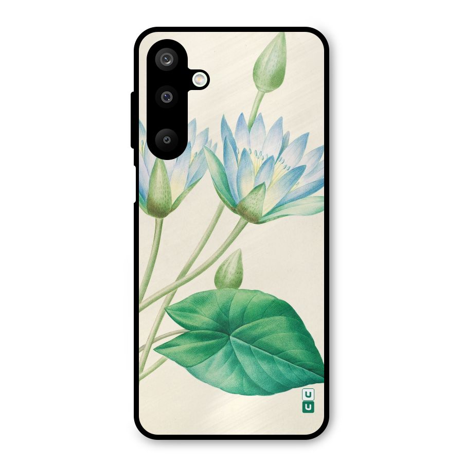 Blue Lotus Metal Back Case for Galaxy M16