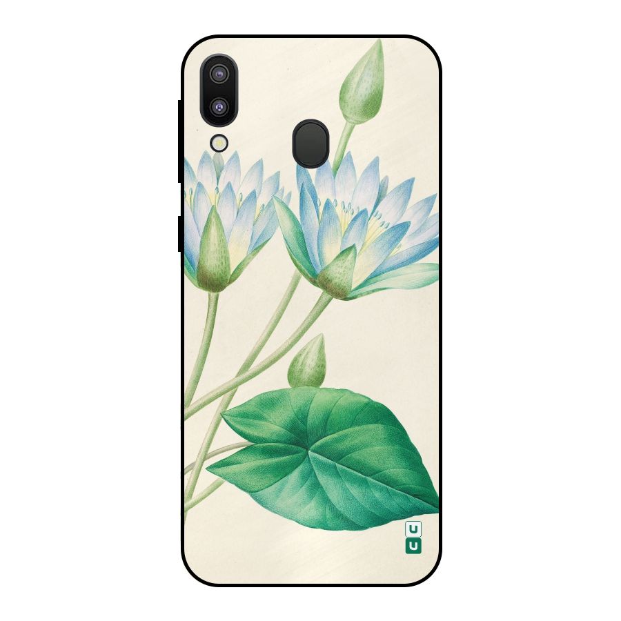 Blue Lotus Metal Back Case for Galaxy M20