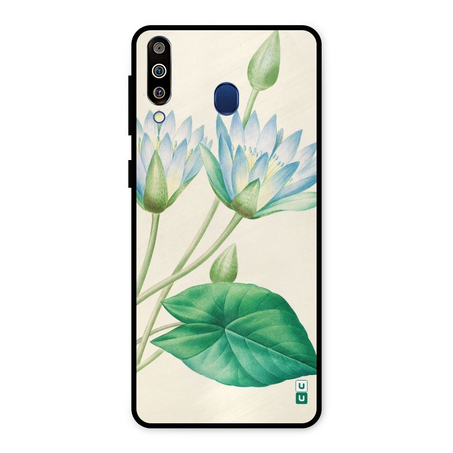 Blue Lotus Metal Back Case for Galaxy M30