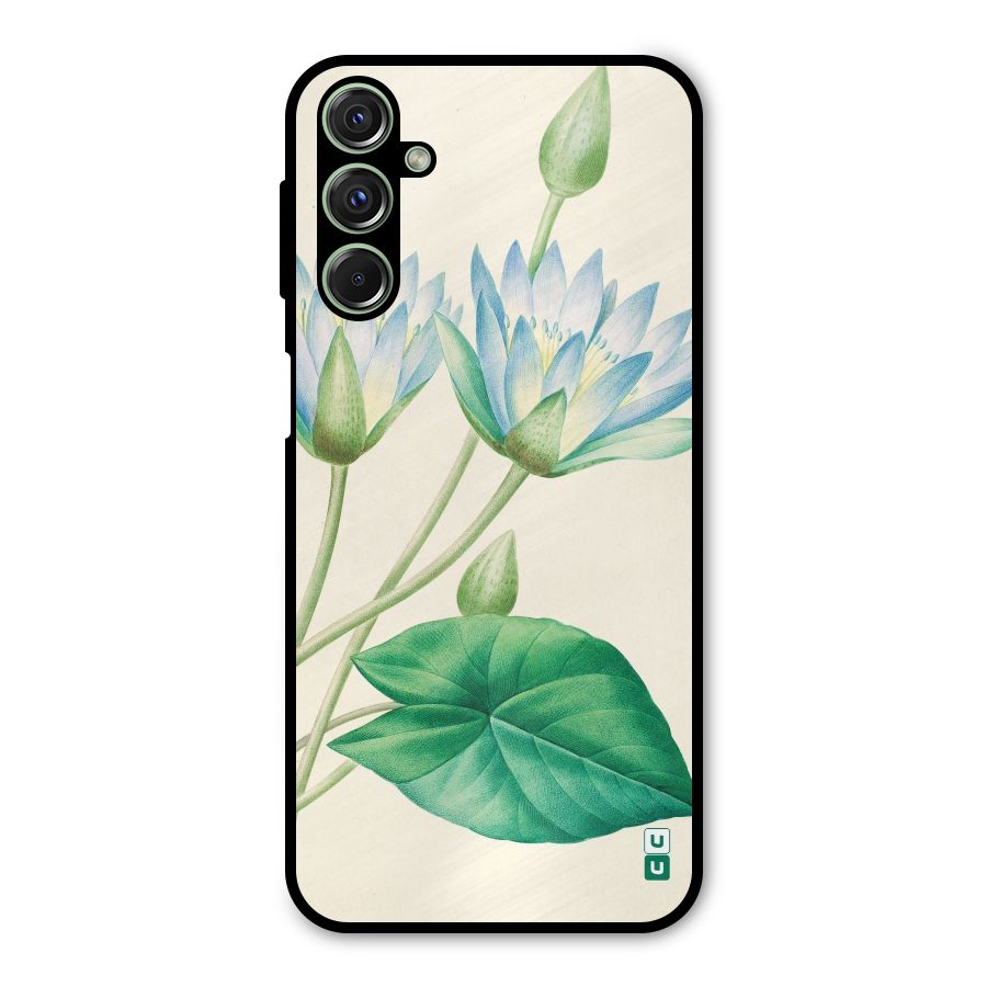 Blue Lotus Metal Back Case for Galaxy M34