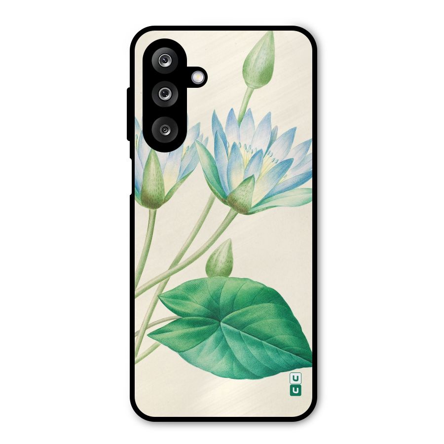 Blue Lotus Metal Back Case for Galaxy M36