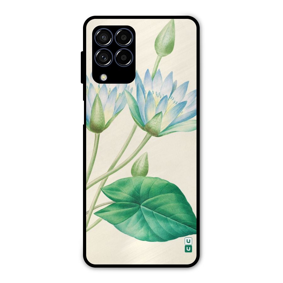 Blue Lotus Metal Back Case for Galaxy M53 5G