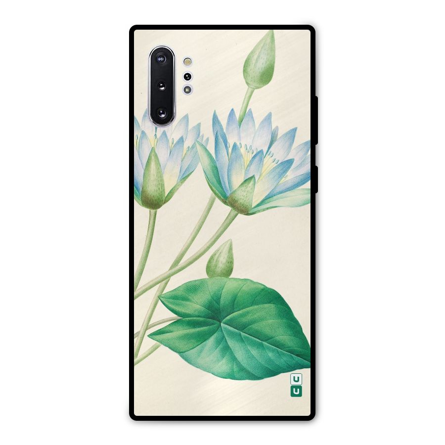 Blue Lotus Metal Back Case for Galaxy Note 10 Plus