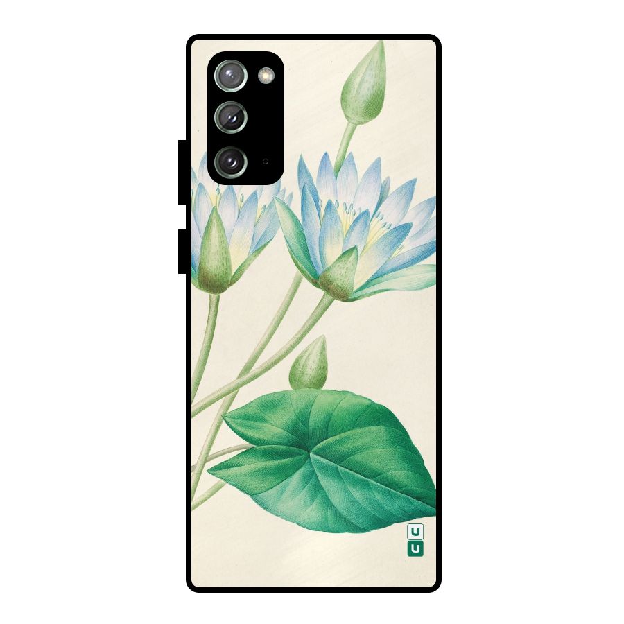 Blue Lotus Metal Back Case for Galaxy Note 20