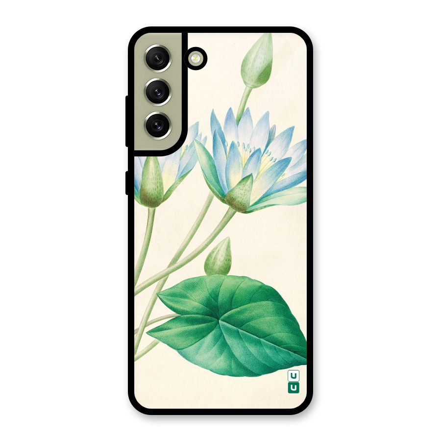 Blue Lotus Metal Back Case for Galaxy S21 FE 5G (2023)