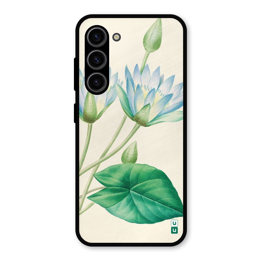 Blue Lotus Metal Back Case for Galaxy S23