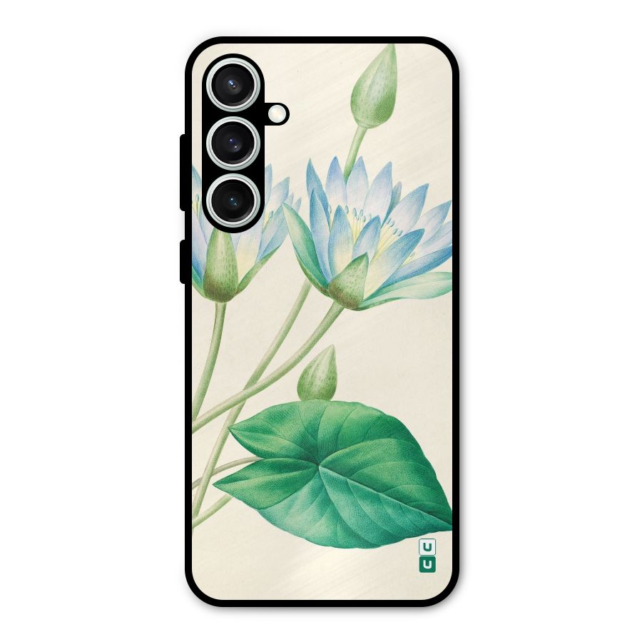 Blue Lotus Metal Back Case for Galaxy S23 FE