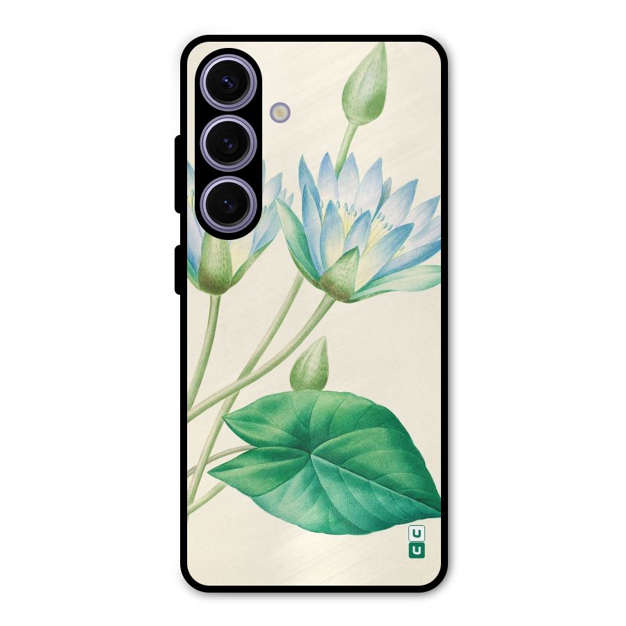 Blue Lotus Metal Back Case for Galaxy S24