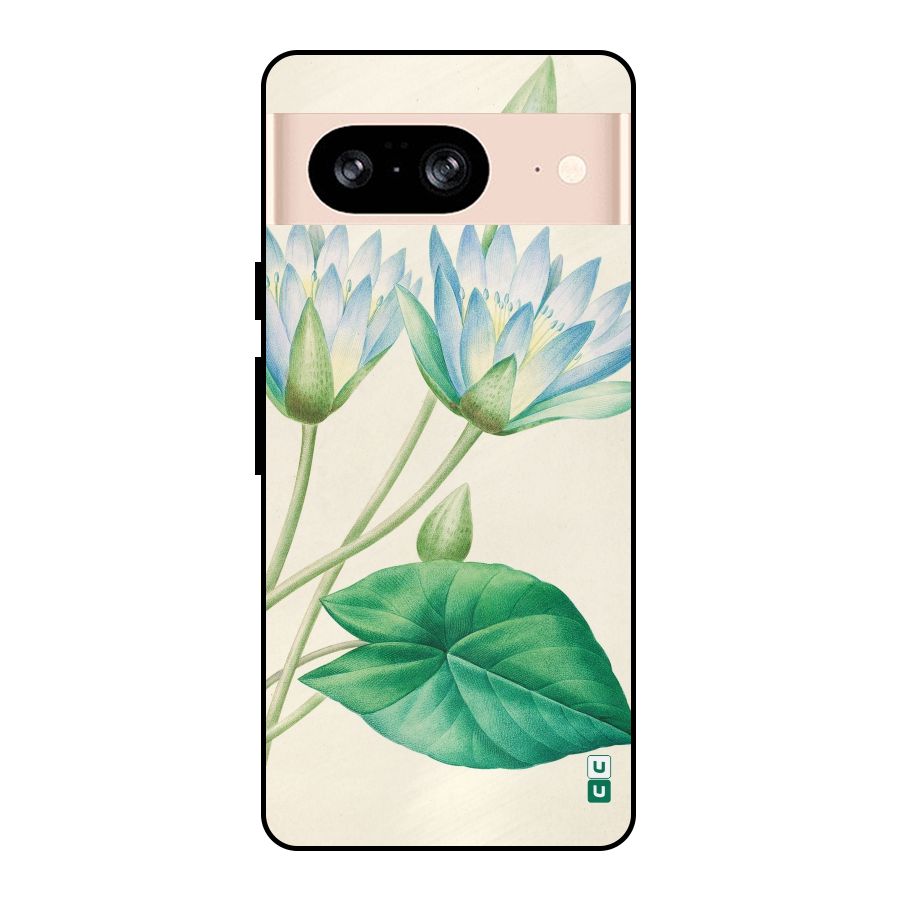Blue Lotus Metal Back Case for Google Pixel 8