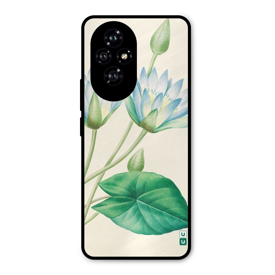 Blue Lotus Metal Back Case for Honor 200