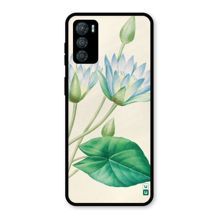 Blue Lotus Metal Back Case for Moto G42