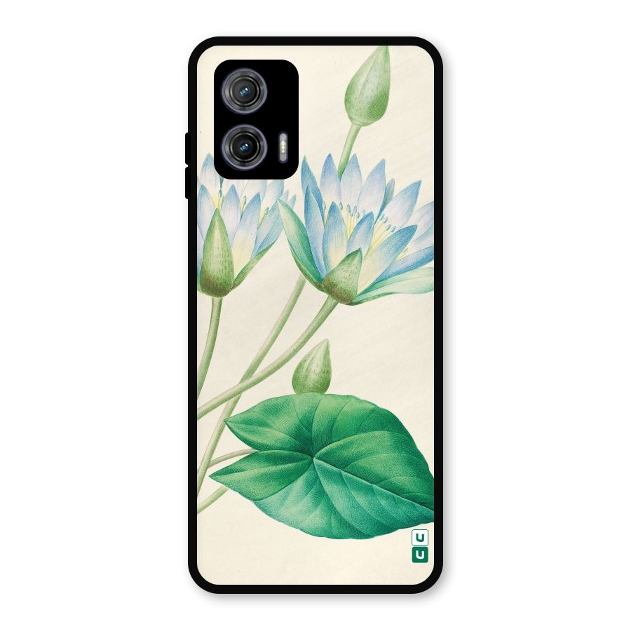 Blue Lotus Metal Back Case for Moto G73