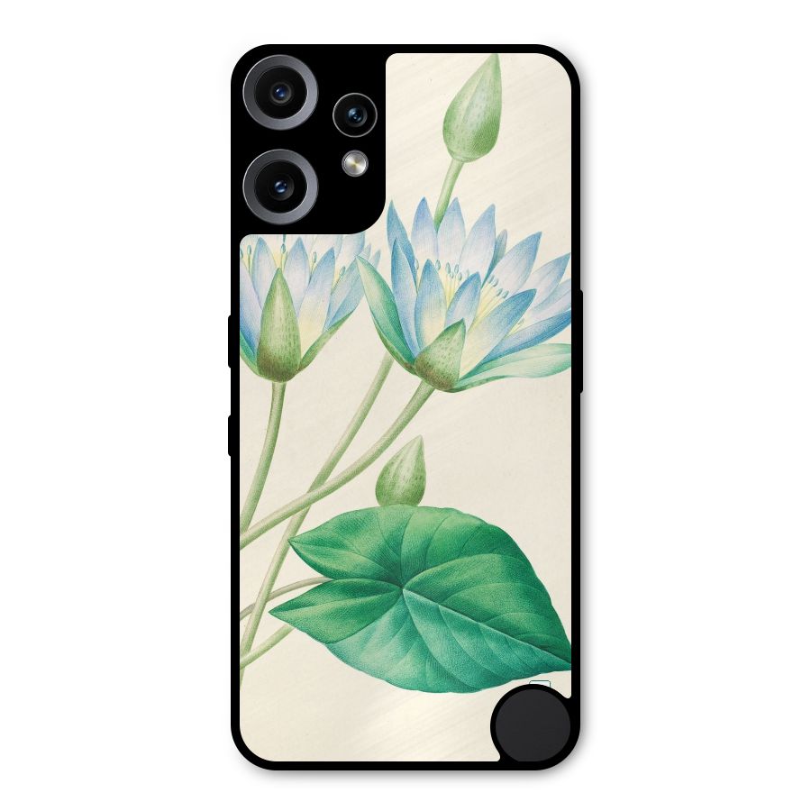 Blue Lotus Metal Back Case for Nothing CMF Phone 2 Pro