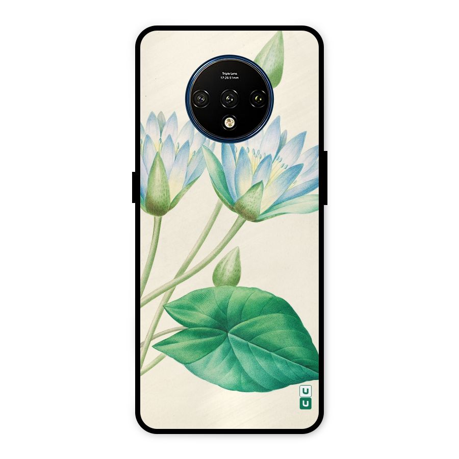 Blue Lotus Metal Back Case for OnePlus 7T