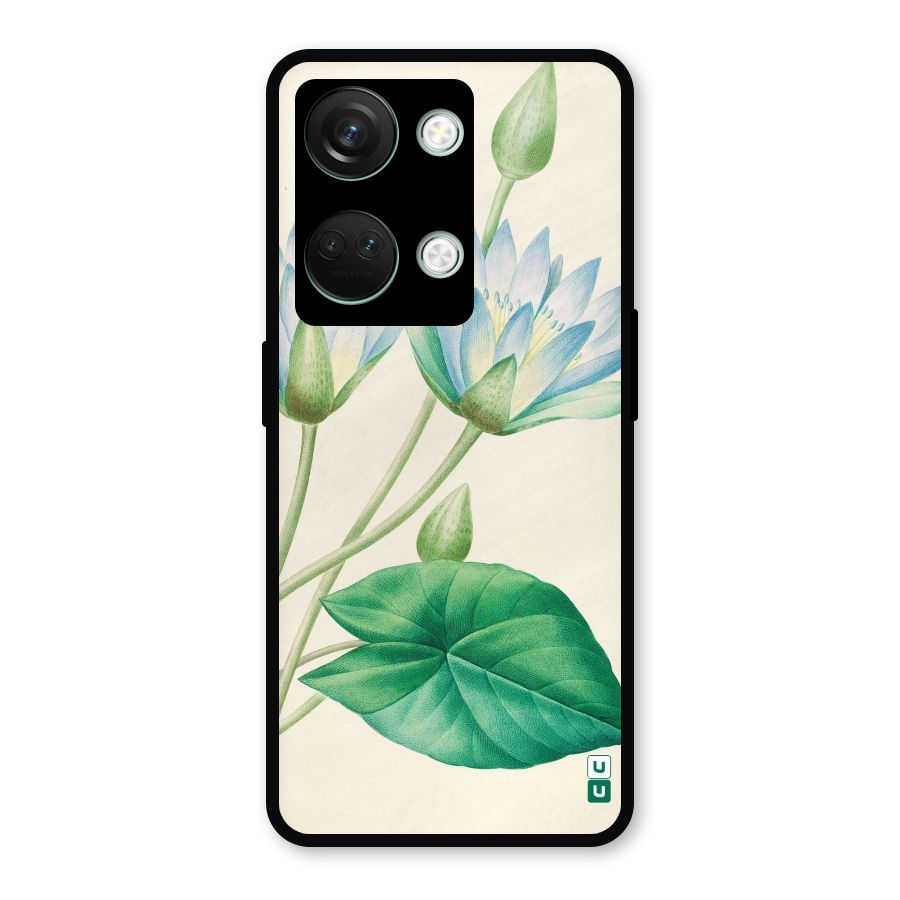 Blue Lotus Metal Back Case for OnePlus Nord 3