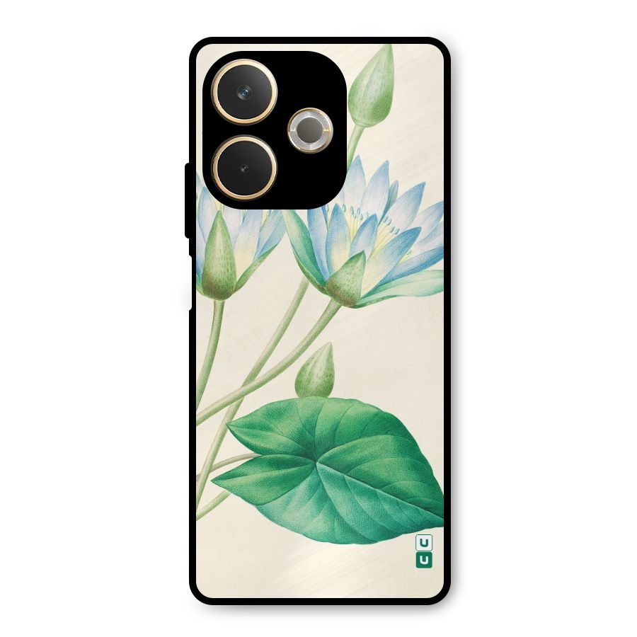 Blue Lotus Metal Back Case for Oppo A5 Pro