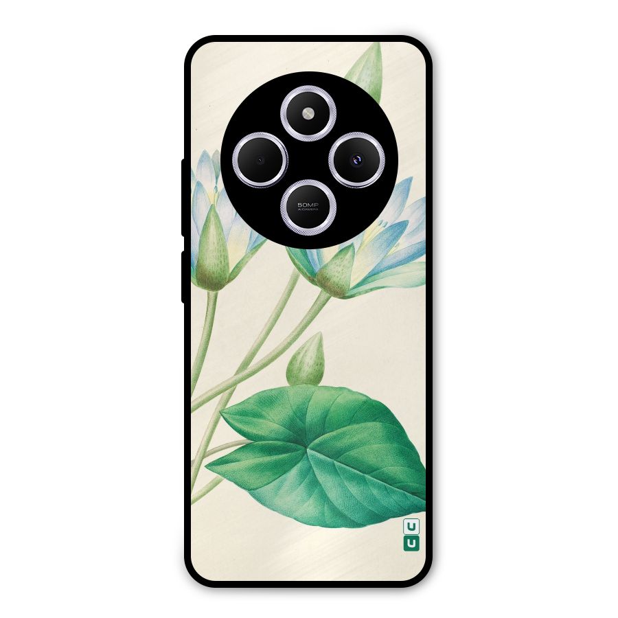 Blue Lotus Metal Back Case for Poco C75 5G