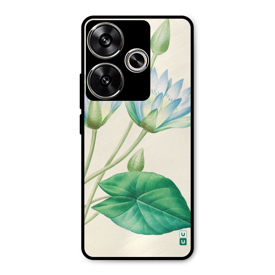 Blue Lotus Metal Back Case for Poco F6