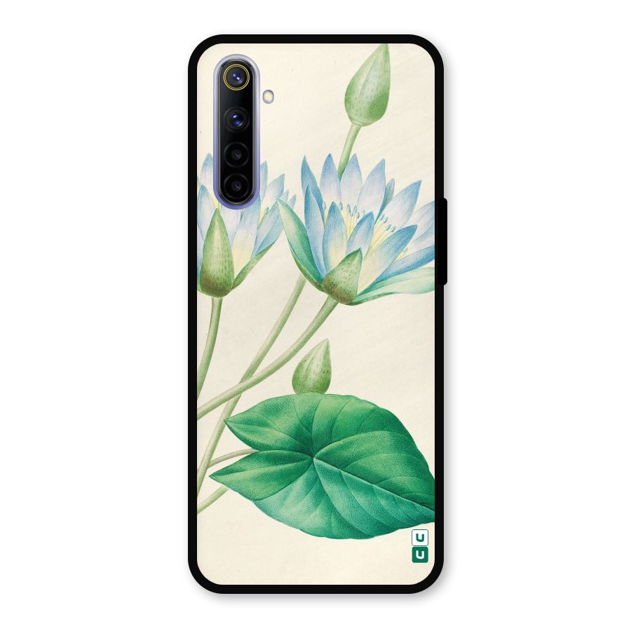 Blue Lotus Metal Back Case for Realme 6i