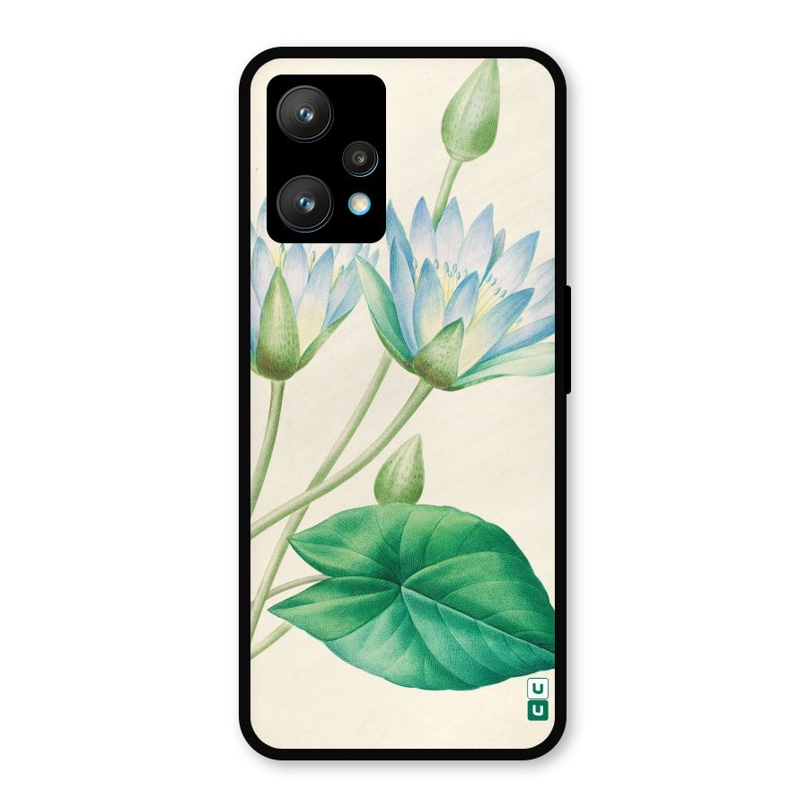 Blue Lotus Metal Back Case for Realme 9