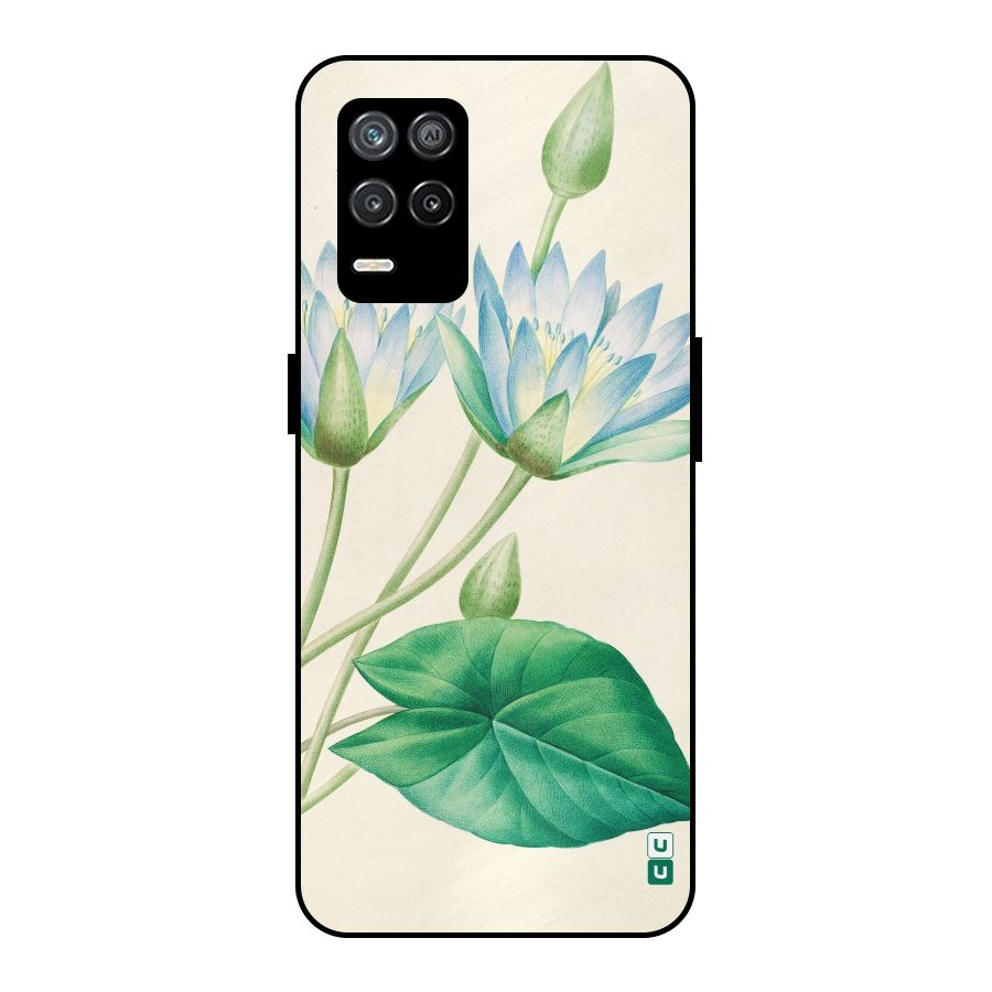 Blue Lotus Metal Back Case for Realme 9 5G