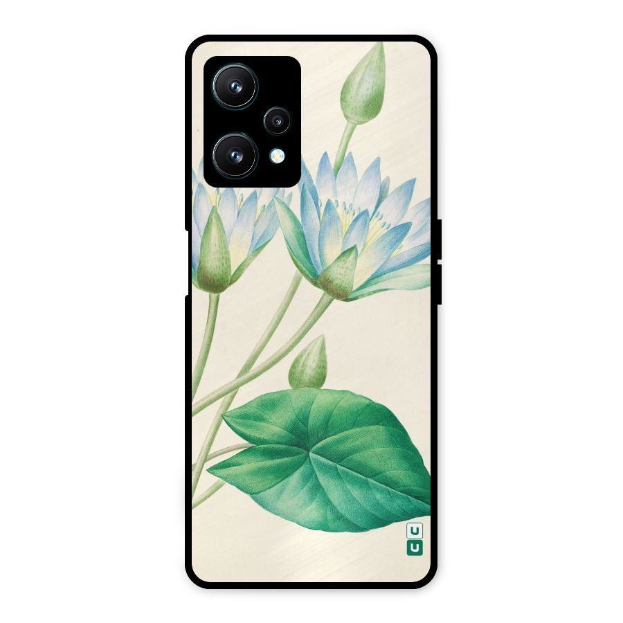 Blue Lotus Metal Back Case for Realme 9 Pro 5G