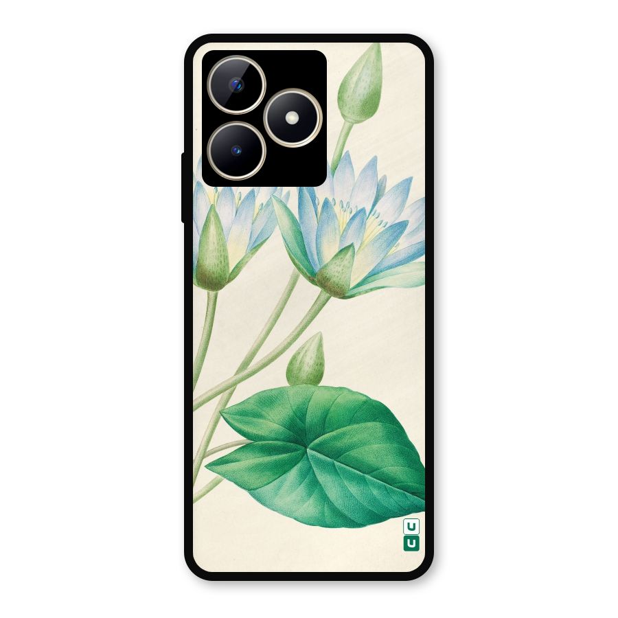 Blue Lotus Metal Back Case for Realme C53