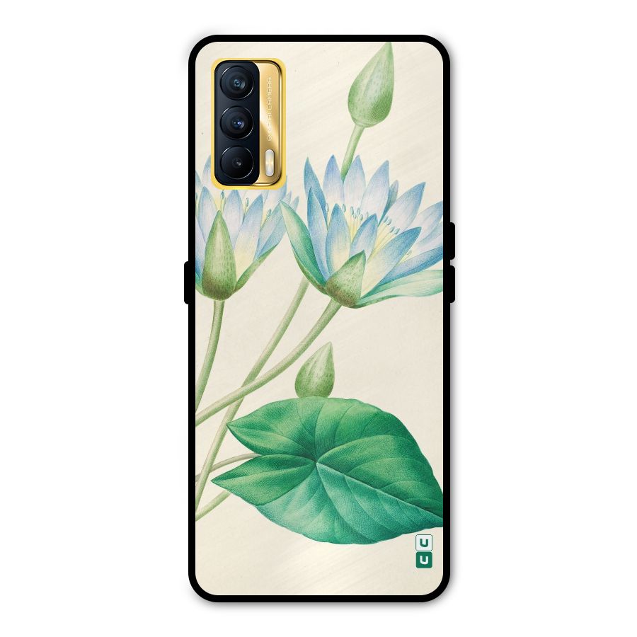 Blue Lotus Metal Back Case for Realme X7