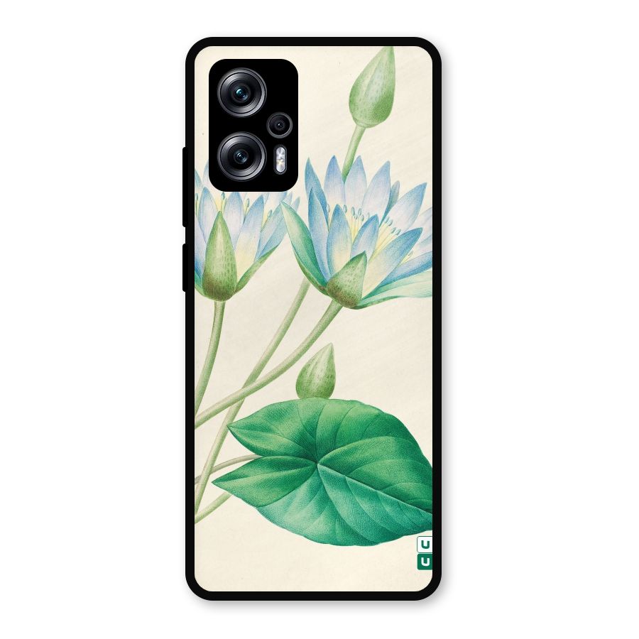 Blue Lotus Metal Back Case for Redmi K50i