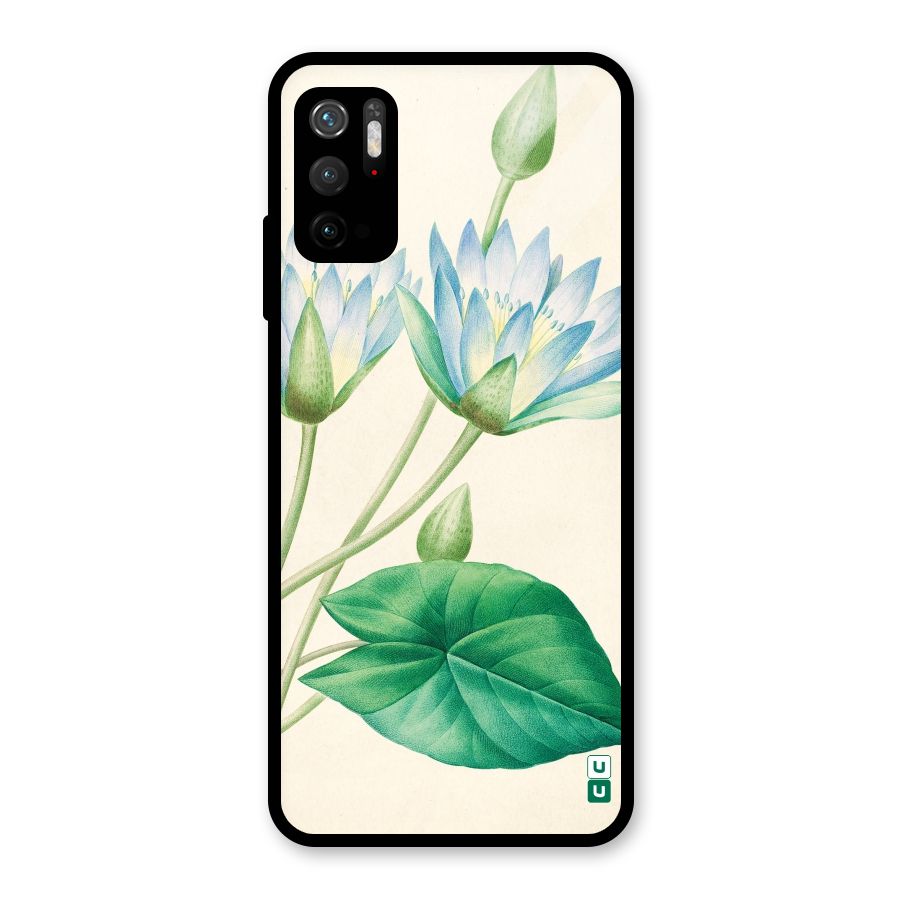 Blue Lotus Metal Back Case for Redmi Note 10T 5G