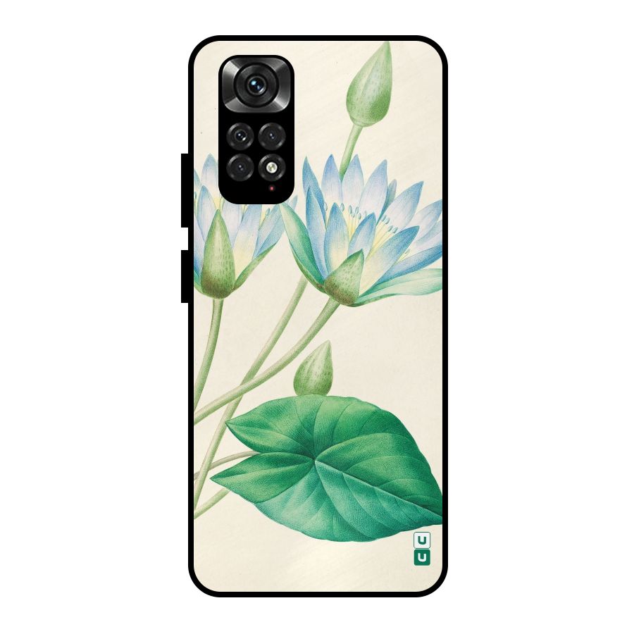 Blue Lotus Metal Back Case for Redmi Note 11 Pro