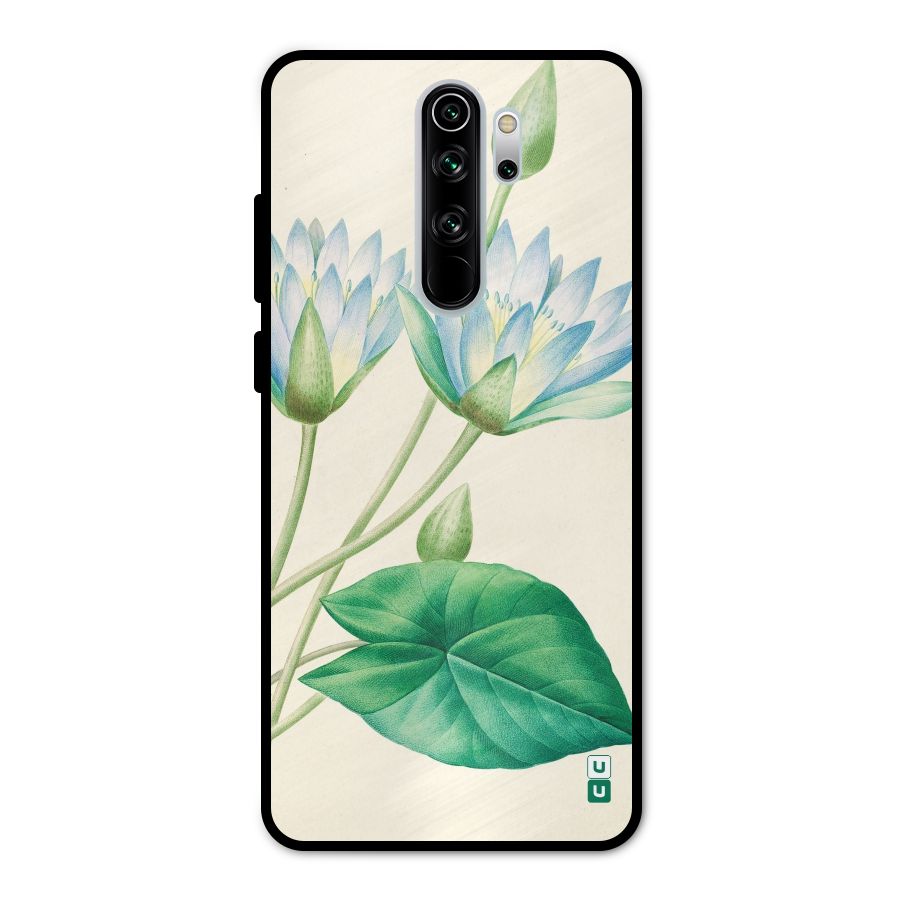 Blue Lotus Metal Back Case for Redmi Note 8 Pro