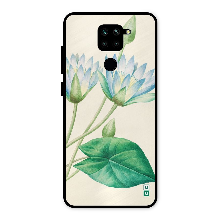 Blue Lotus Metal Back Case for Redmi Note 9