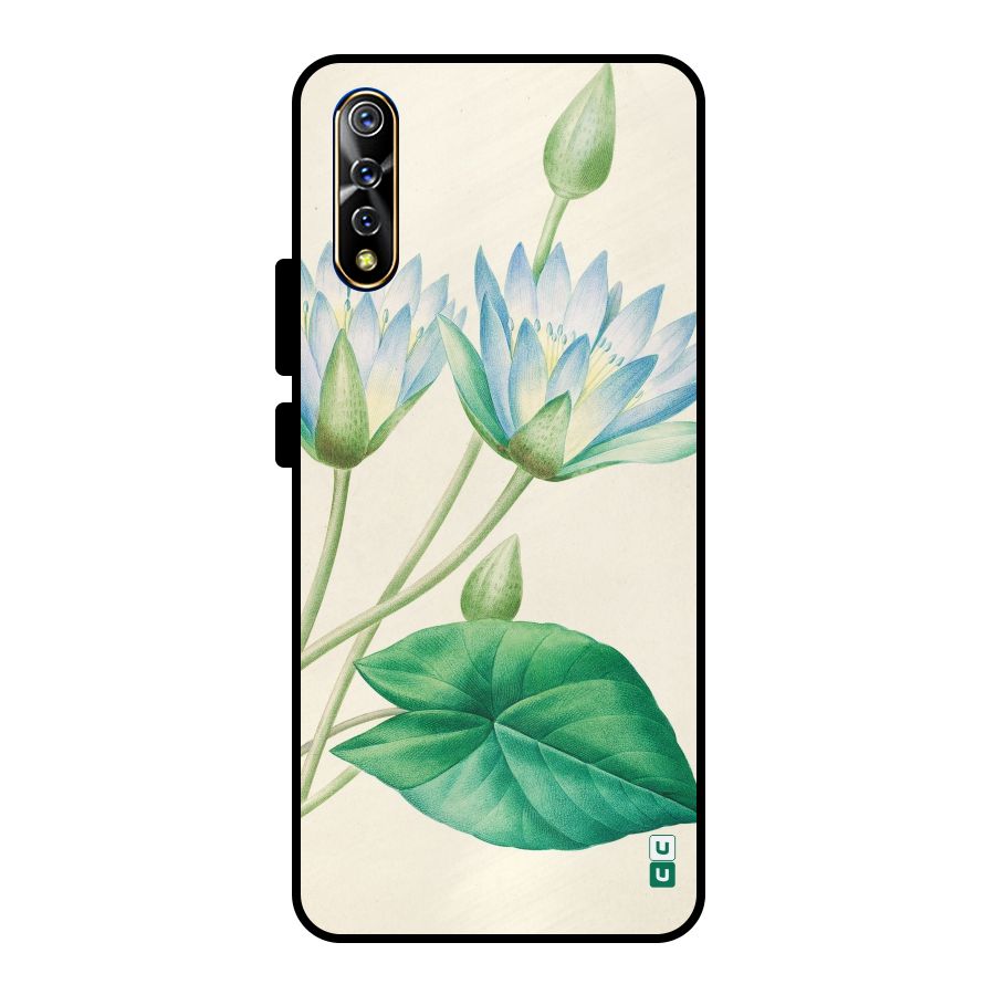 Blue Lotus Metal Back Case for Vivo S1