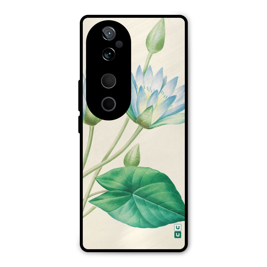 Blue Lotus Metal Back Case for Vivo T3 Ultra