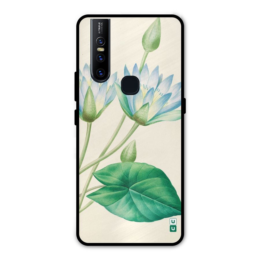 Blue Lotus Metal Back Case for Vivo V15