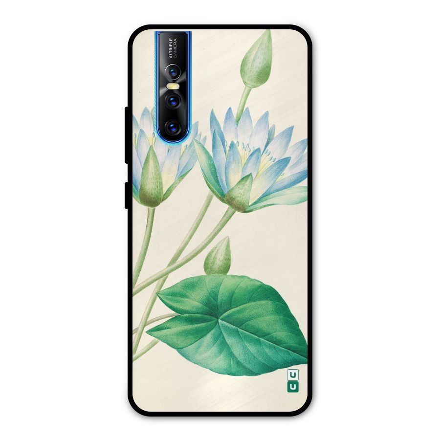 Blue Lotus Metal Back Case for Vivo V15 Pro