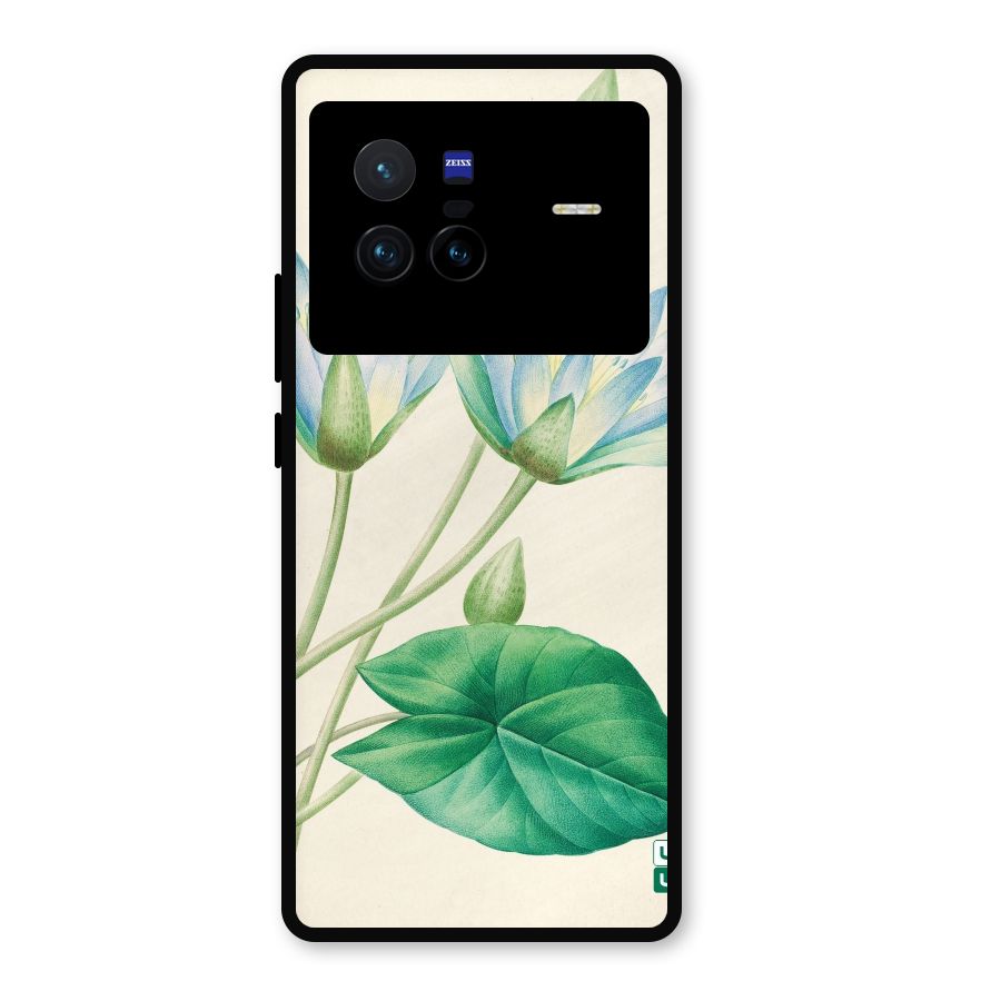 Blue Lotus Metal Back Case for Vivo X80