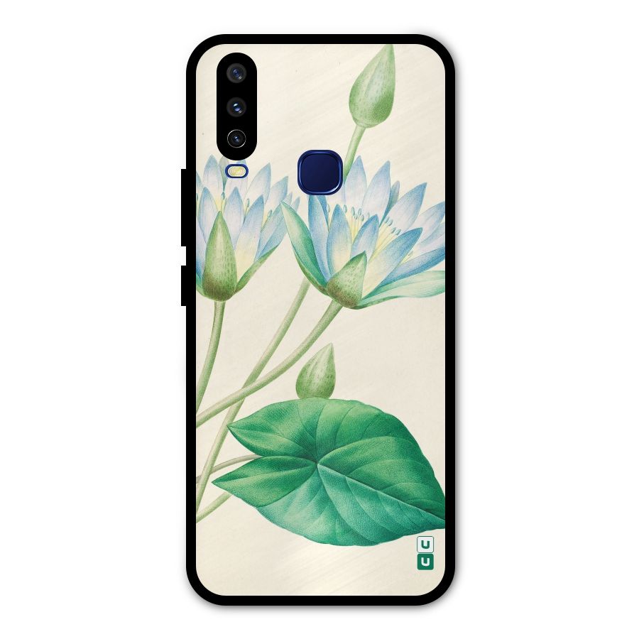 Blue Lotus Metal Back Case for Vivo Y15