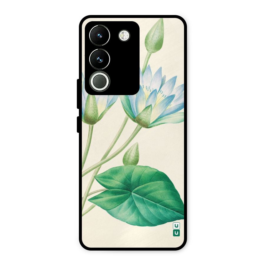 Blue Lotus Metal Back Case for Vivo Y200