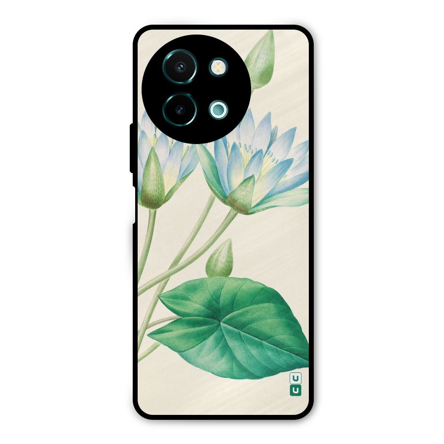 Blue Lotus Metal Back Case for Vivo Y58